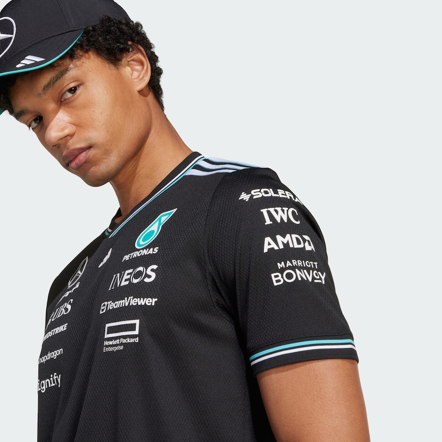 Футболка Performance ADIDAS PERFORMANCE MERCEDES - AMG PETRONAS FORMULA ONE TEAM DRIVER JERSEY, черный — фото 4
