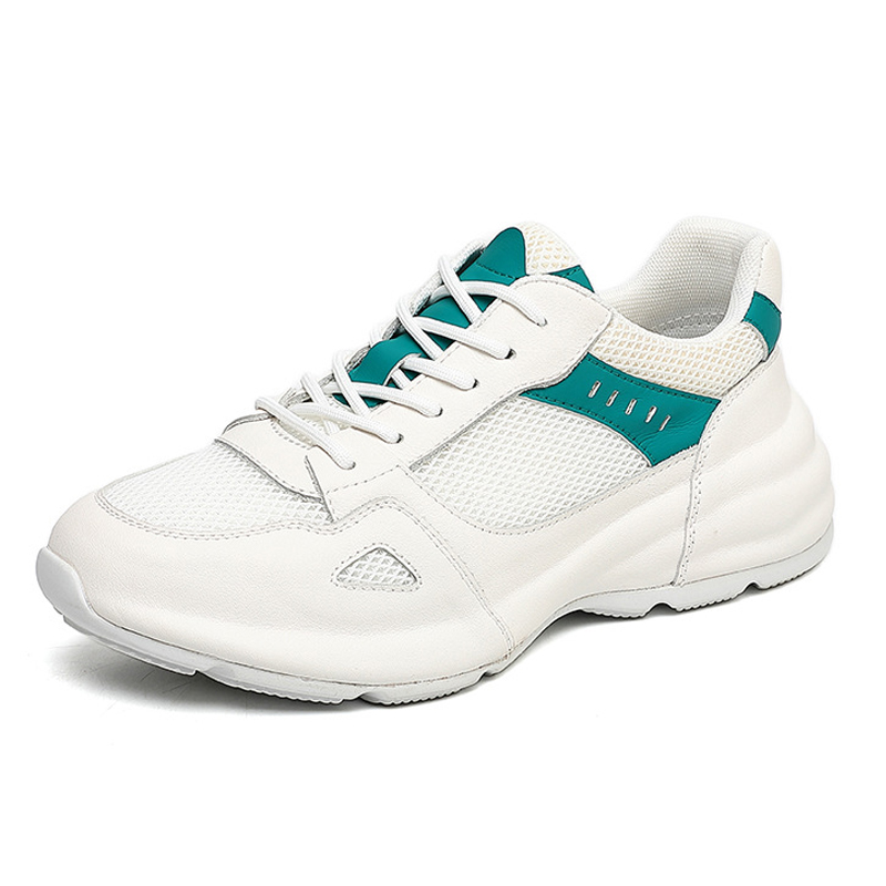 

SENJIALUO Кроссовки Height Increasing Abrasion Resistant Breathable Slip Resistant Low top Chunky Sneakers Men's White