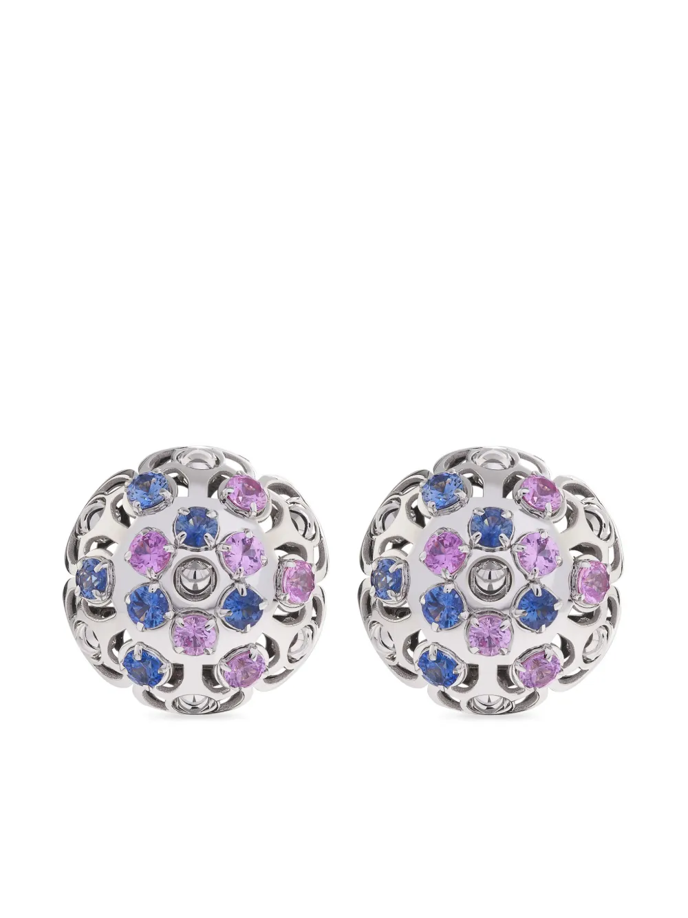 

Серьги Damasco из белого золота с сапфирами Officina Bernardi, серебяный