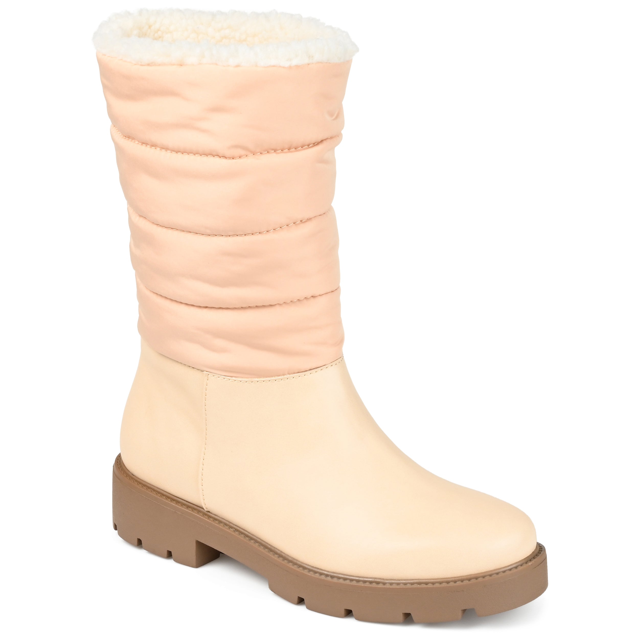 Женские зимние ботинки Journee Collection Nadine Tru Comfort с блочным каблуком из пеноматериала, цвет tan