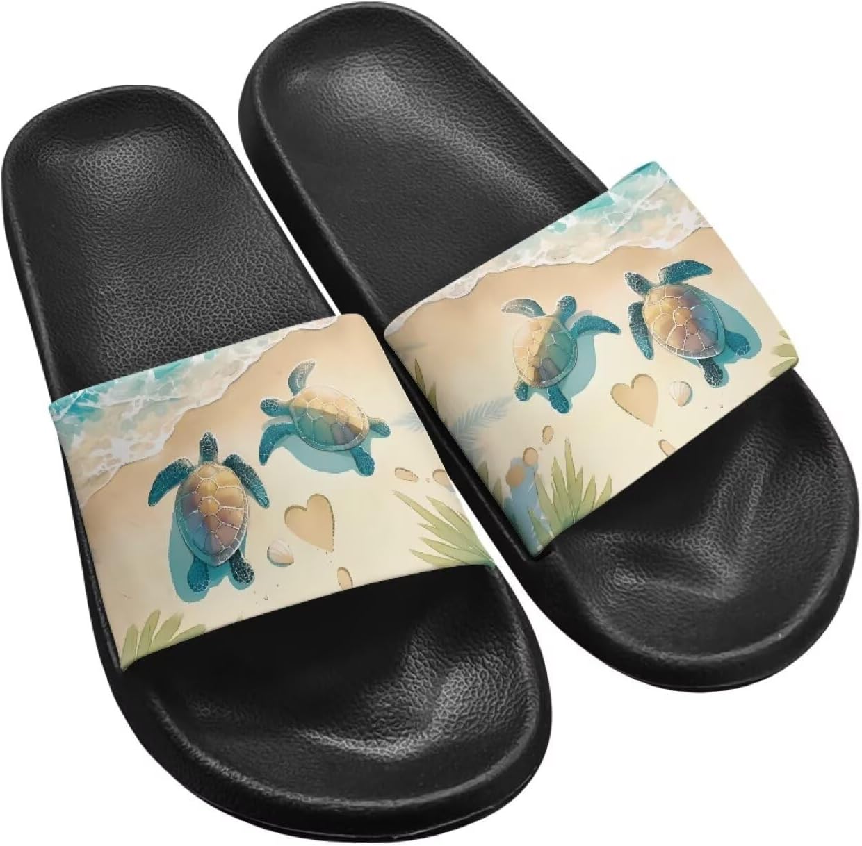 

Тапочки Hechitok для женщин и мужчин, шлепанцы для душа и дома, удобные и мягкие плоские сандалии из ЭВА, Turtle Beach