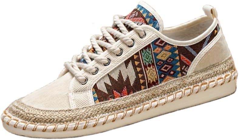 

Мужские спортивные кроссовки, модные повседневные шнурованные кроссовки, дышащие и удобные с геометрическим узором Fusecottc, бежевый