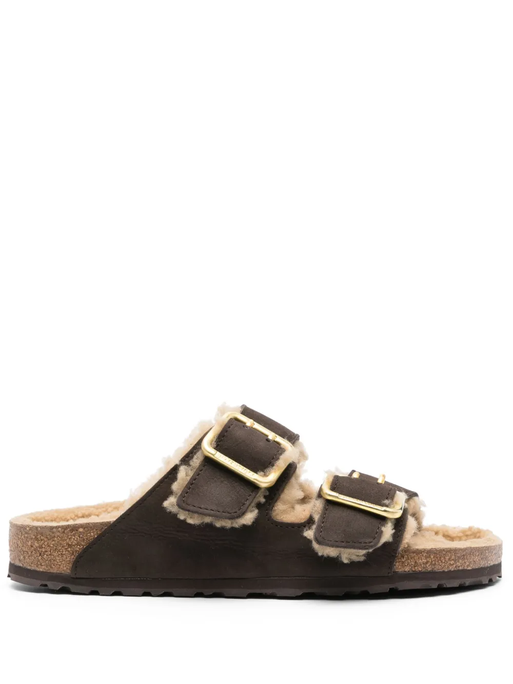 

Сандалии Arizona с подкладкой из овчины BIRKENSTOCK, коричневый