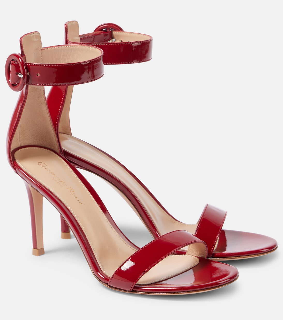 Сандалии из лакированной кожи Portofino 85 Gianvito Rossi, Rouge