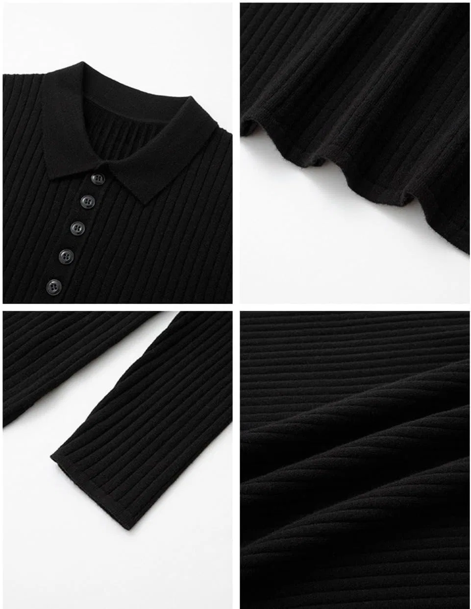 Мужской свитер с отложным воротником Turn Duwn Collar, осенний, облегающий, однотонный, пуловер Generic, 1 — фото 2