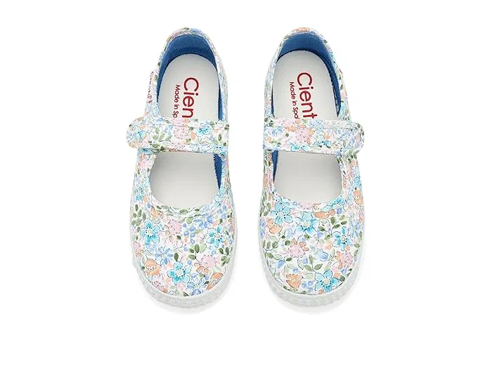 Кроссовки с цветочным принтом 56087 Cienta Kids Shoes, Denim Floral — фото 3
