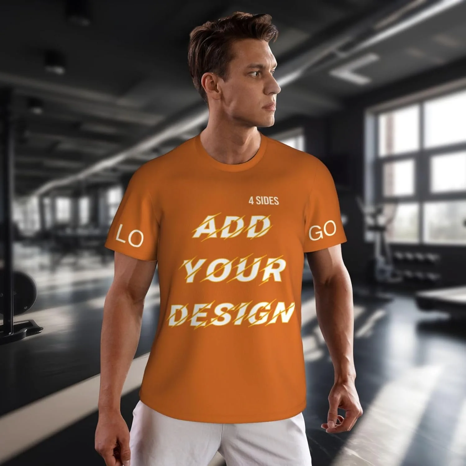 Футболка мужская Custom T Shirts с принтом на 4 сторонах — фото 2
