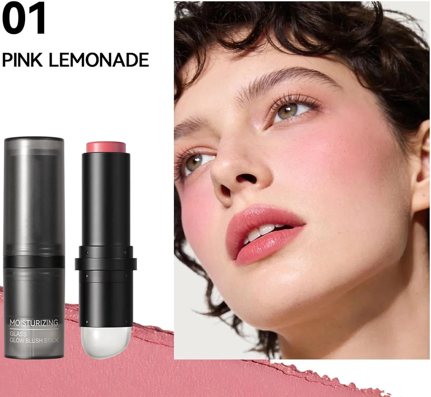 Румяна-стик для щек и губ, двухсторонние, 8 г, 01 pink lemonade — фото 4