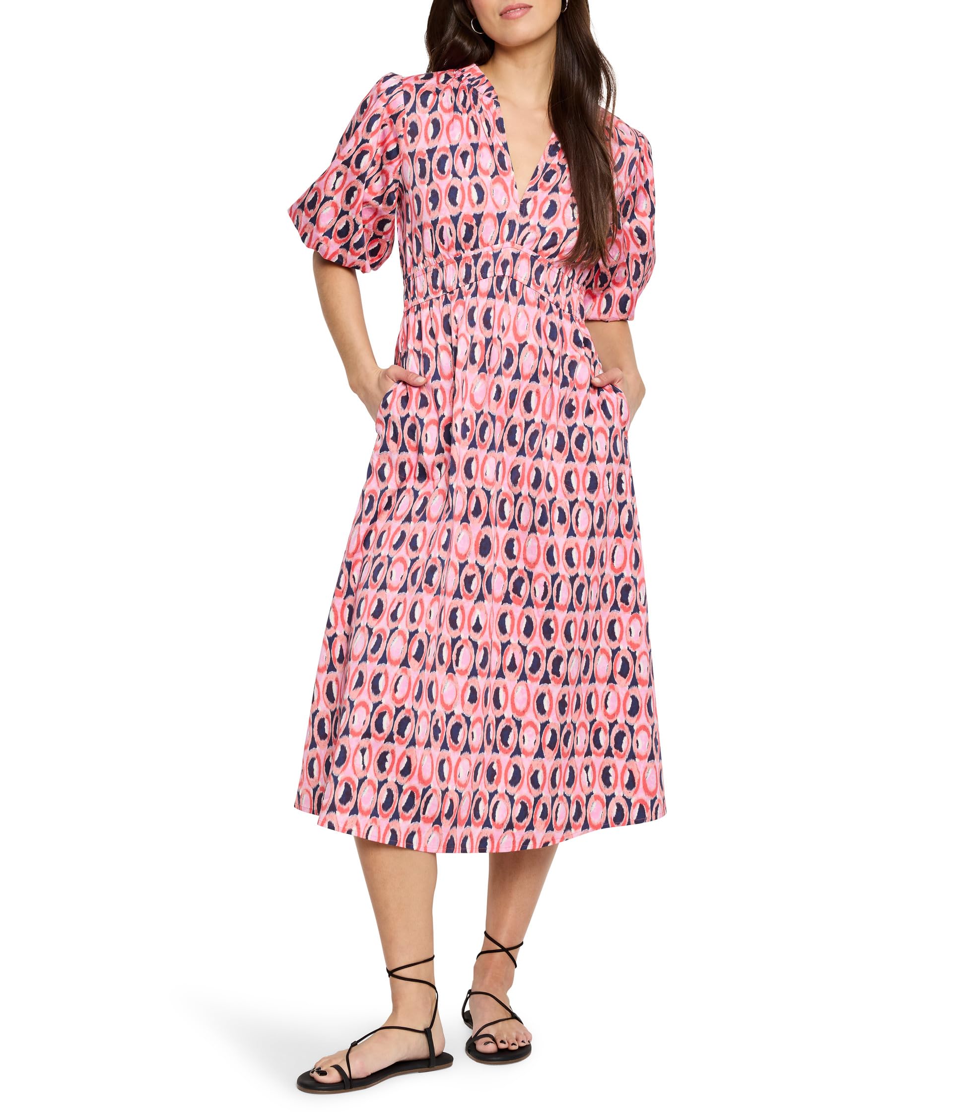 

Платье NIC+ZOE Ikat Rings Mary Dress, Pink Multi