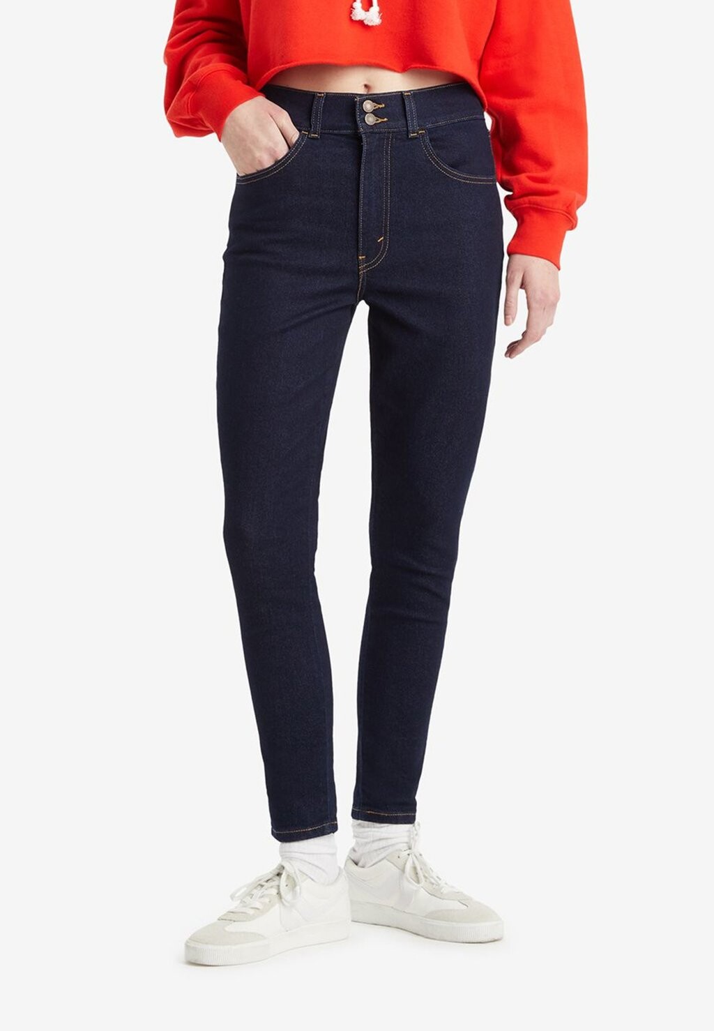 Джинсы скинни RETRO HIGH SKINNY Levi's, темно-синий деним — фото 2