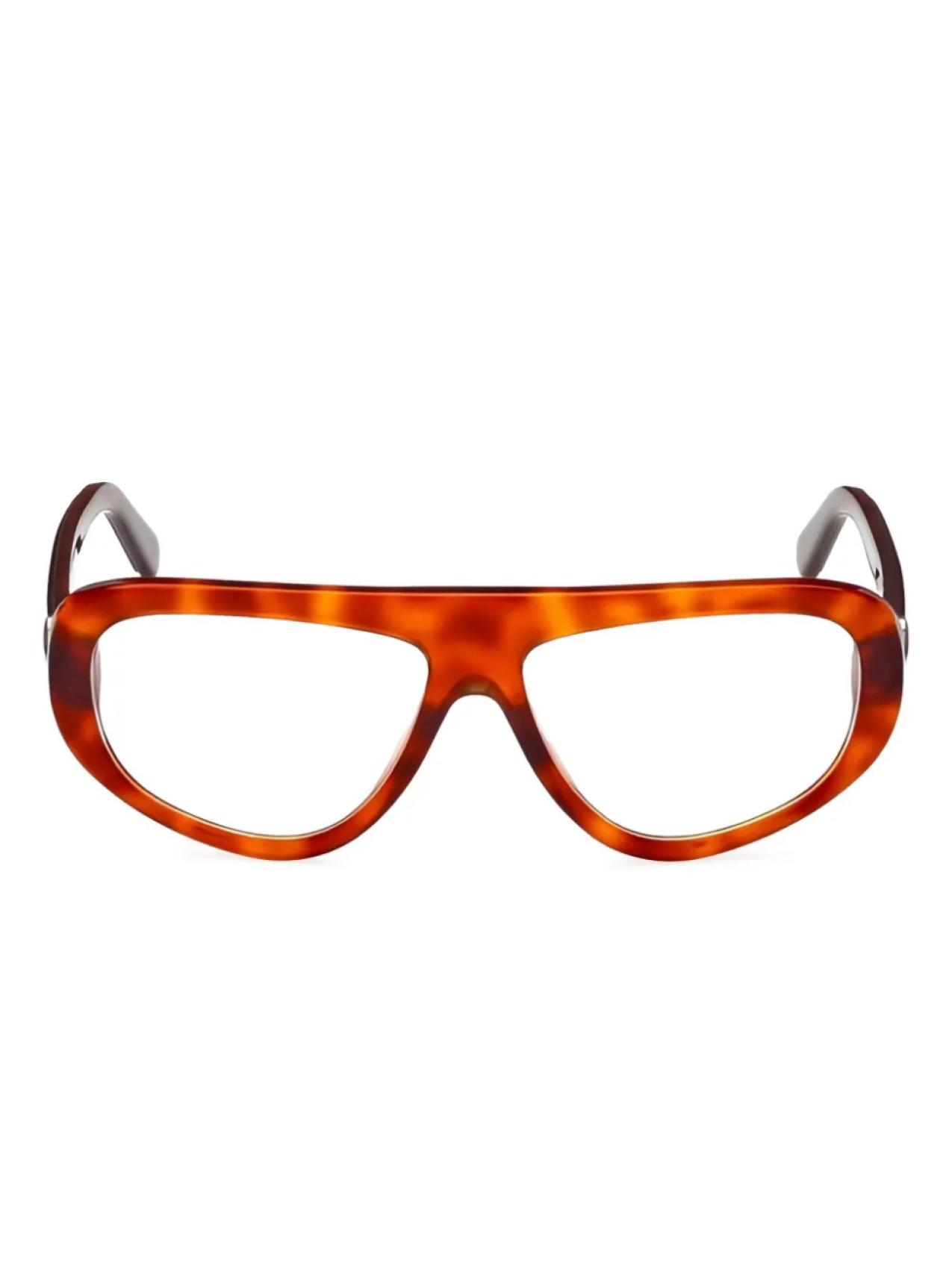 

Очки в геометрической оправе Moncler Eyewear, коричневый