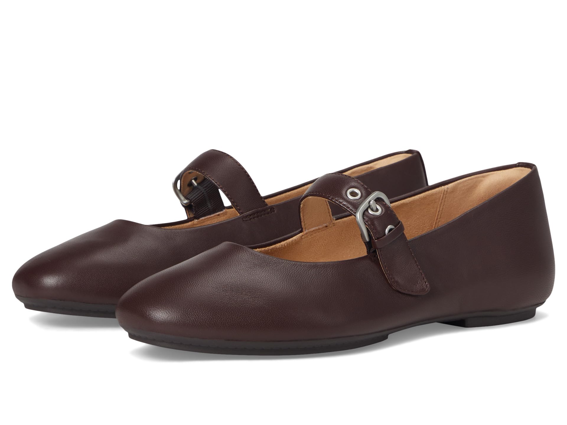 Балетки FitFlop Delicato Soft Leather Mary Janes, цвет Chocolat