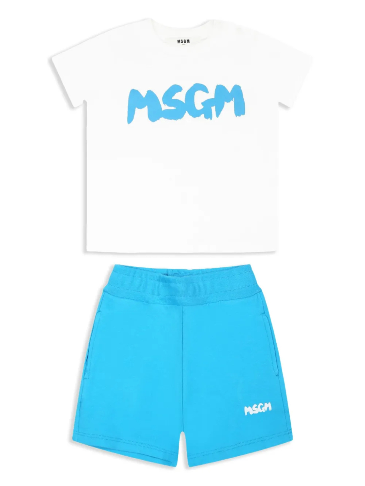 

Комплект из хлопка с шортами для детей MSGM MSGM Kids, синий
