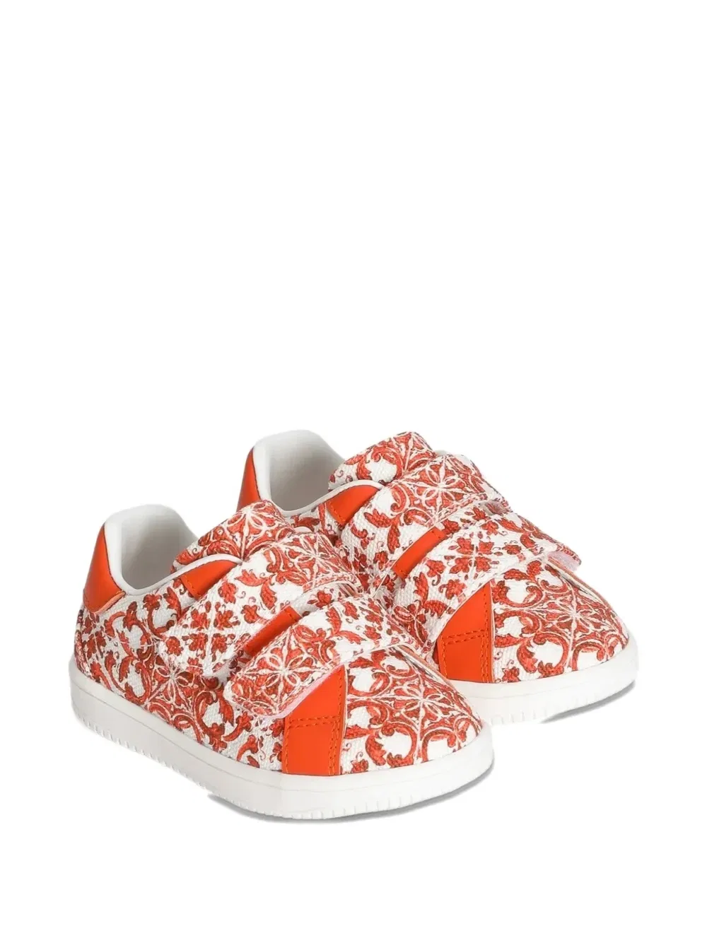 Кеды Original с принтом Majolica Dolce & Gabbana Kids, оранжевый