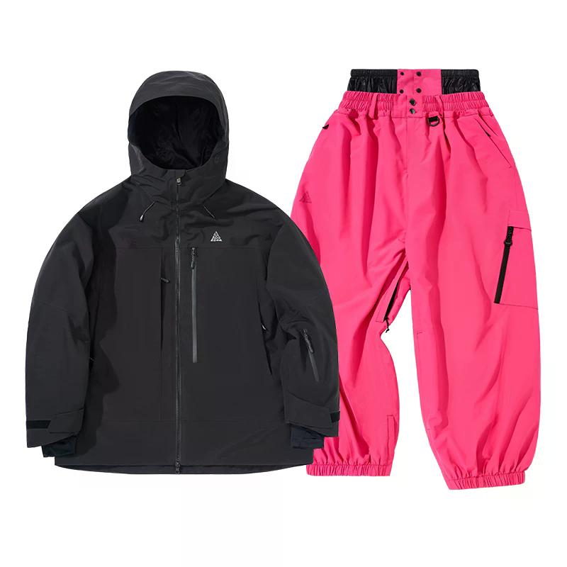 

Спортивные костюмы для лыж Unisex NANDN, черный/фуксия