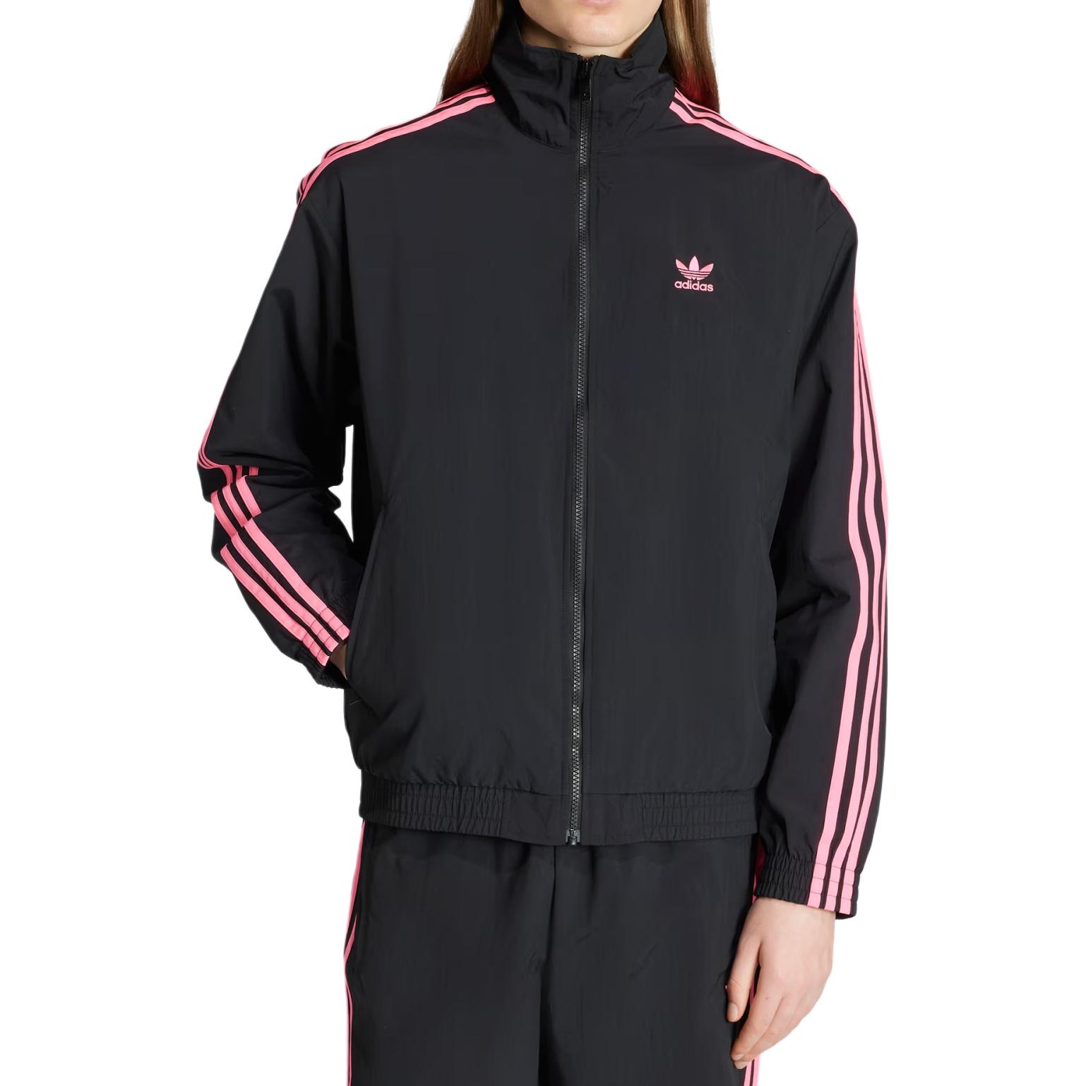 Куртка с тремя полосами Adidas Originals, черный/transparent розовый — фото 3
