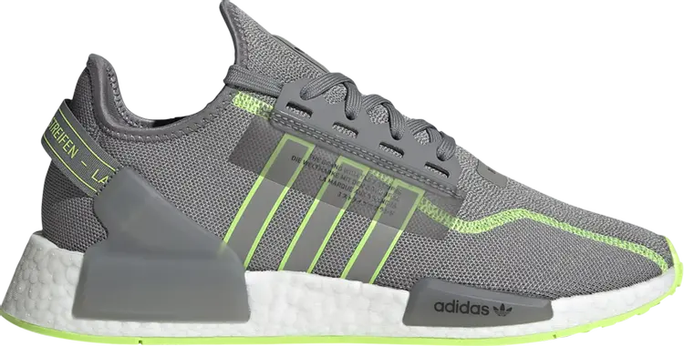 

Кроссовки NMD_R1 V2 'Grey Signal Green', серый