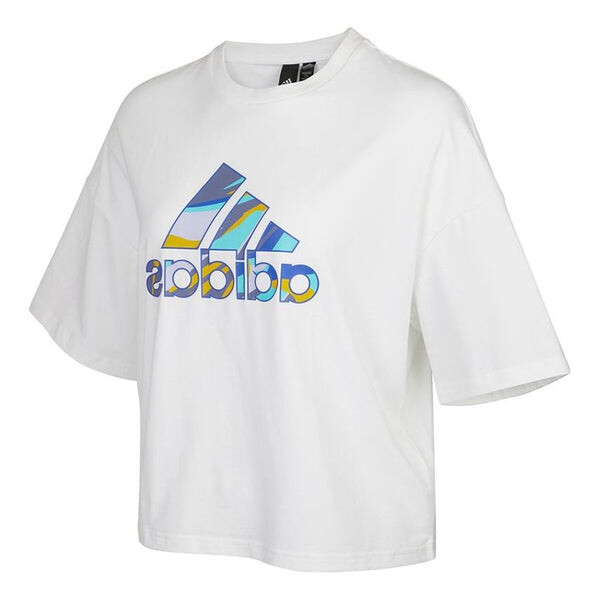 

Футболка str wt зеркальный логотип печать спортивные короткие Футболка Adidas, белый