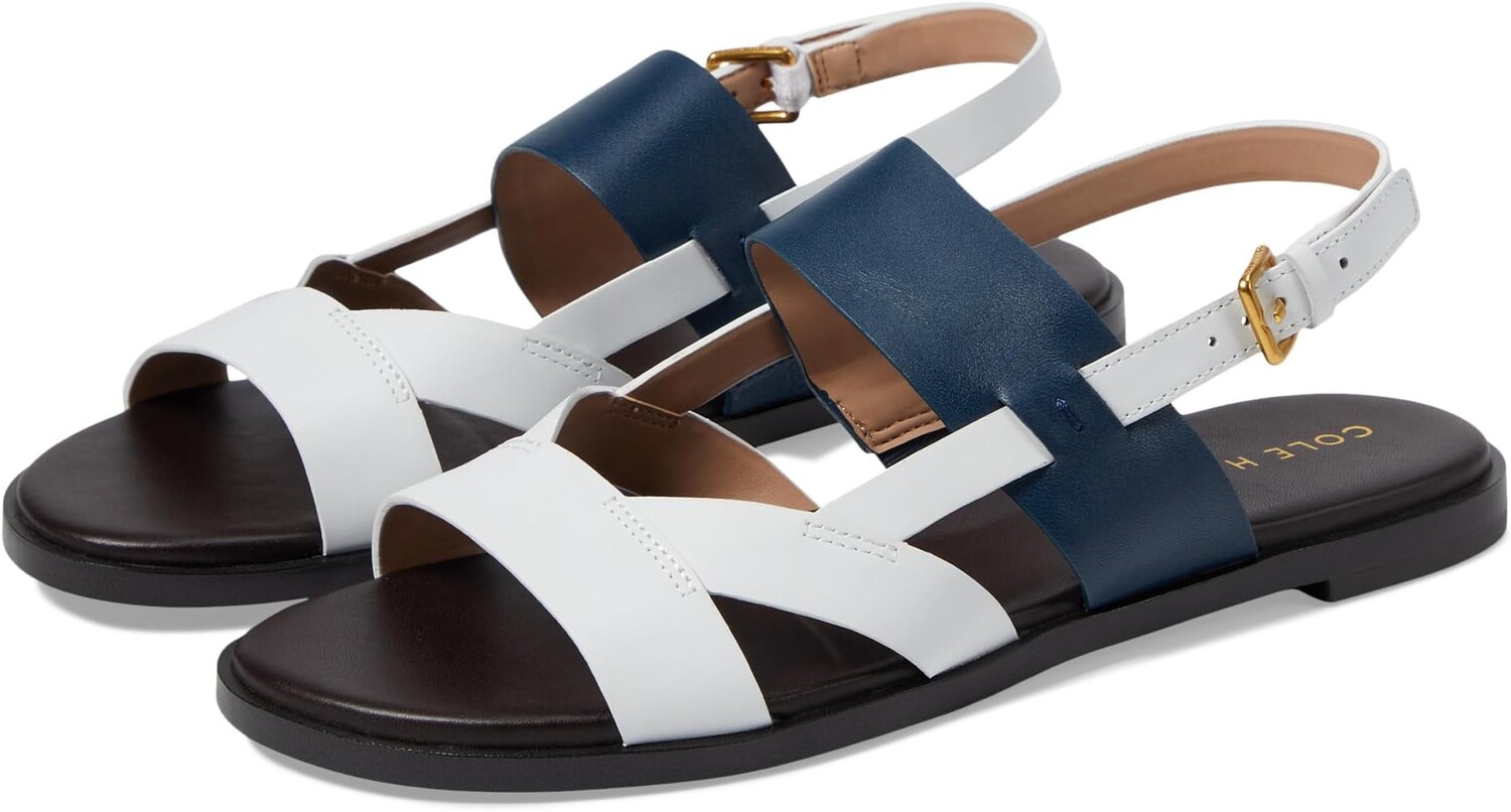 

Сандалии Cole Haan Fawn Sandals, цвет Blue Wing Teal/Dark Chocolate/White Leather