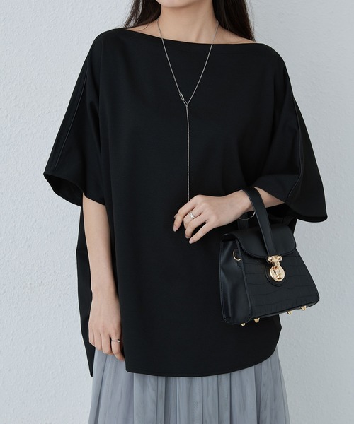 

Футболка свободного кроя с рукавами «летучая мышь» MAISON DE THERESE, черный