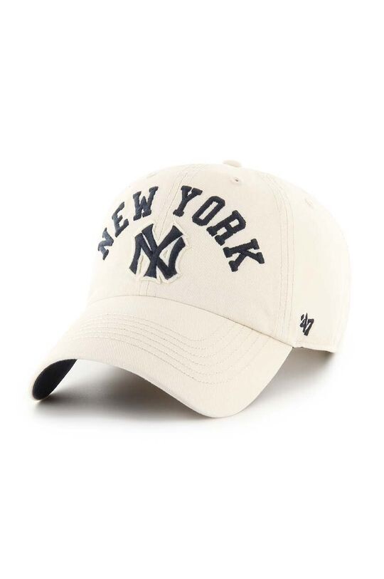 

Хлопковая бейсболка MLB New York Yankees 47 brand, бежевый