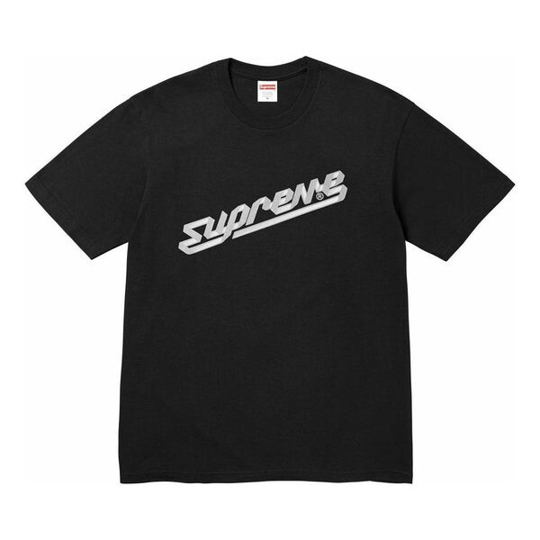 

Футболка banner logo t-shirt 'black white' Supreme, черный