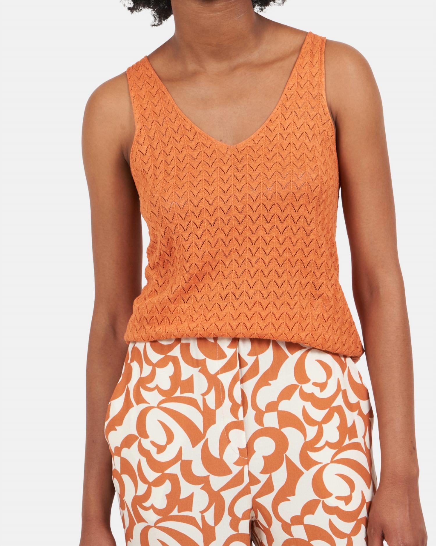 

Mico Woman Knit Pullover Майка In Sunset Hartford