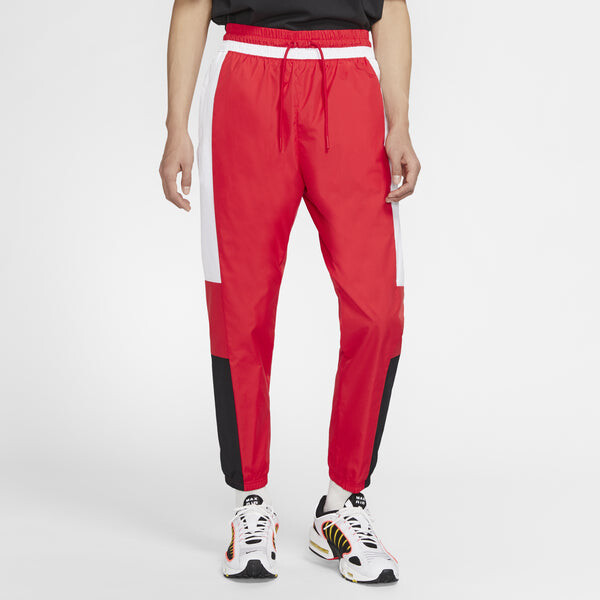 Брюки air contrasting colors woven long pants red Nike, красный — фото 3
