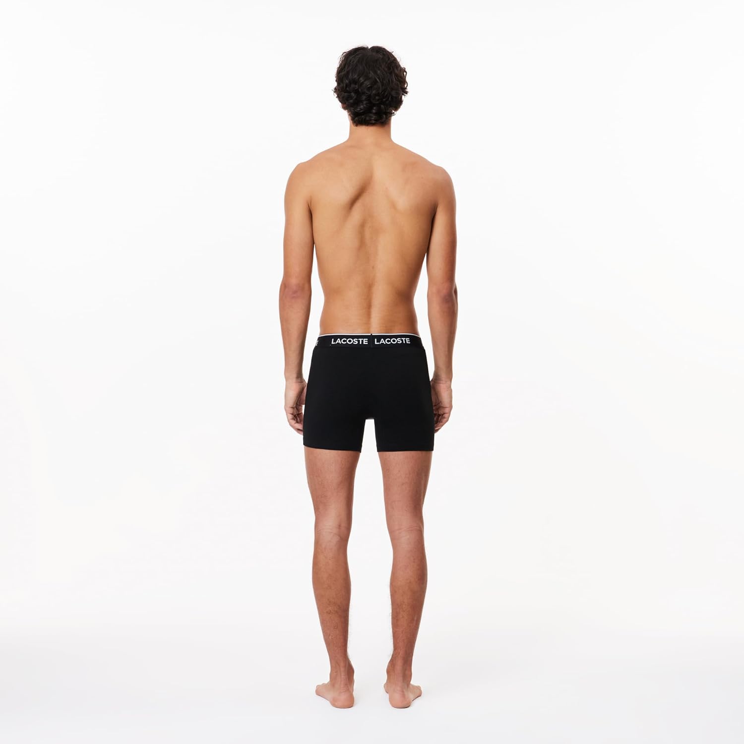 Lacoste мужские боксеры 3 шт, Black With Black Waistbands — фото 3
