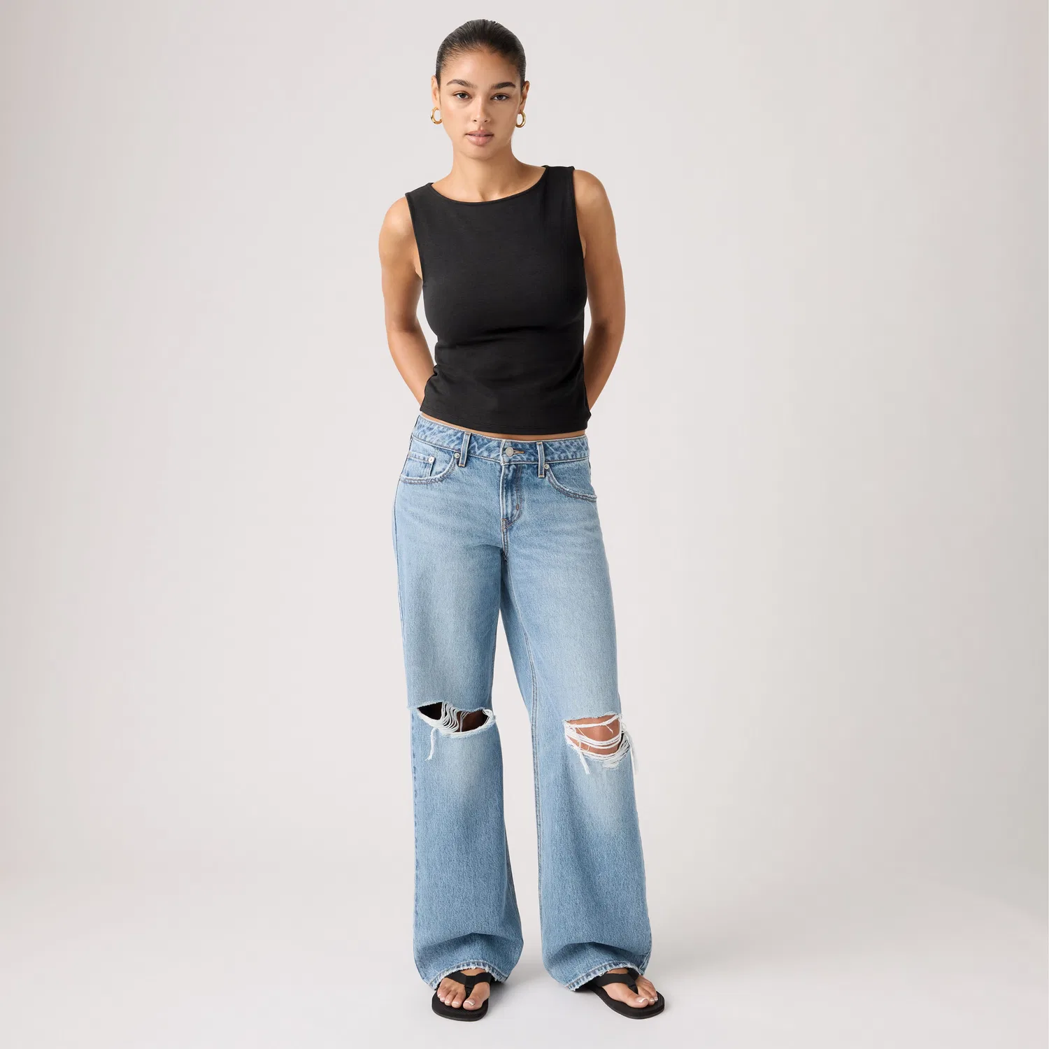 Женские джинсы свободного кроя с низкой посадкой Levi's, Medium Wash