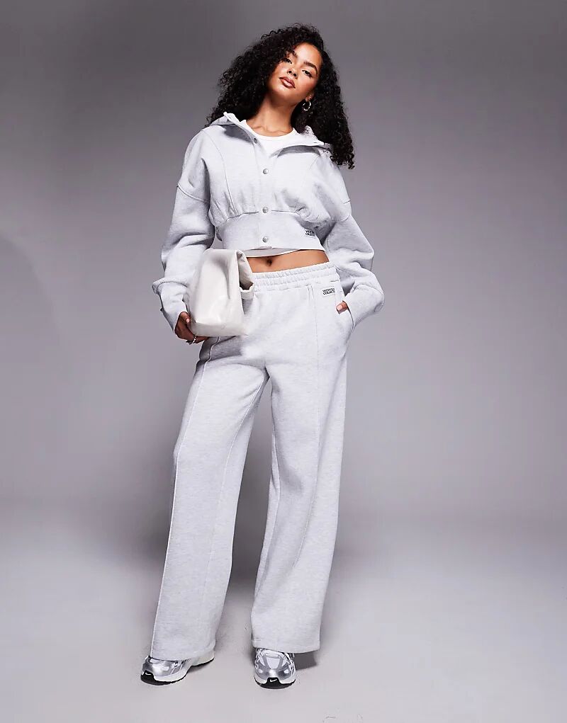 

Широкие брюки-джоггеры Weekend Collective с защипами серого меланжевого цвета Asos Weekend Collective