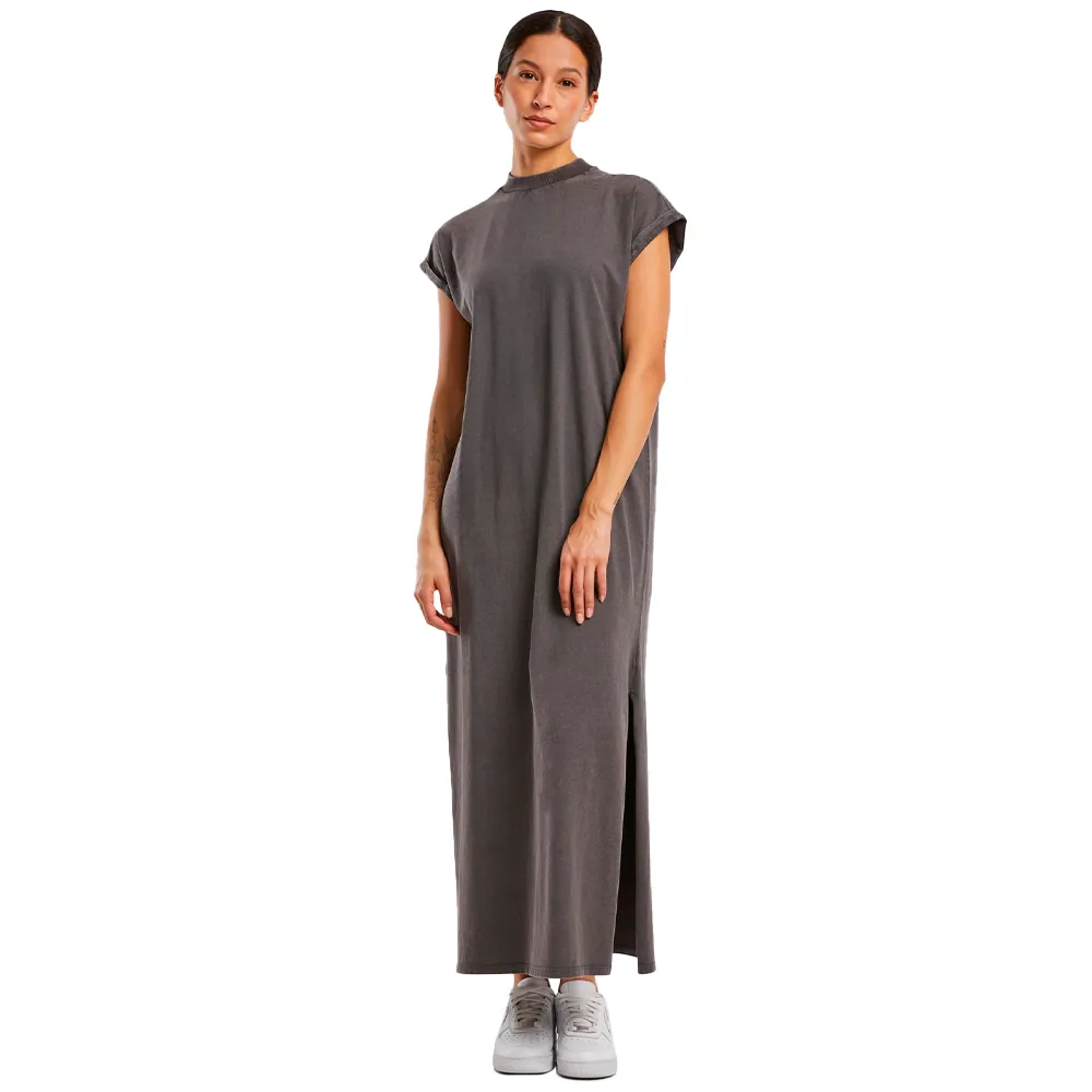 

Платье Build Your Brand Vintage short sleeve long, серый