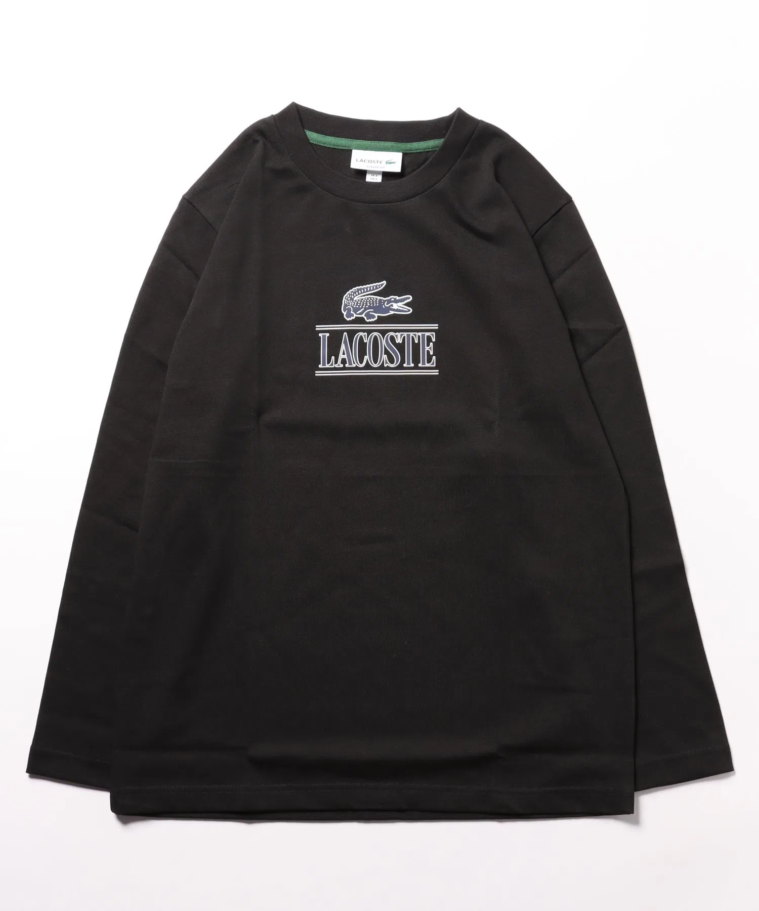 Мужская футболка LACOSTE с логотипом чёрная