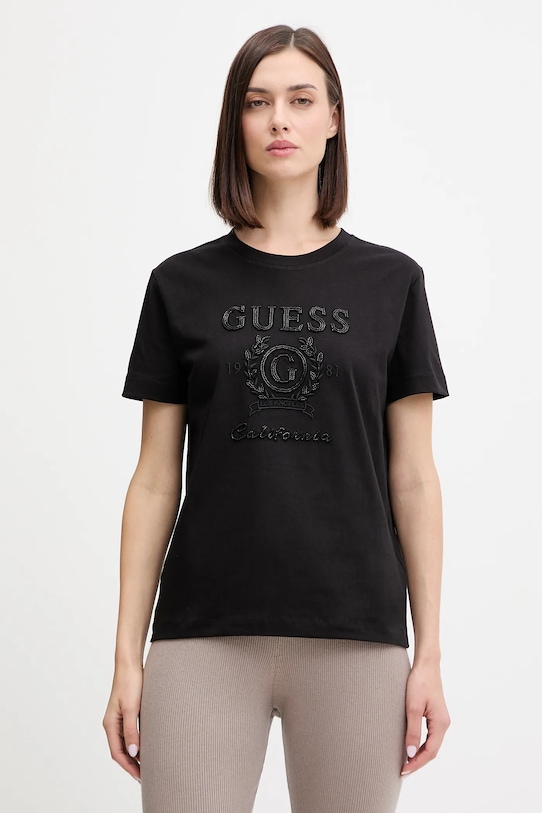 

Футболка из хлопка MENA Guess, черный