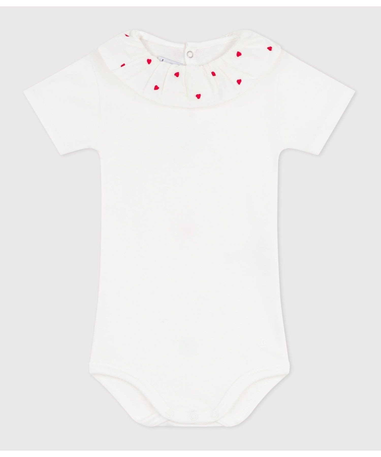 Комбинезон Короткий рукав с воротником Petit Bateau, off white