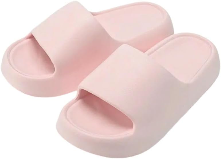 

Женские домашние тапочки, сандалии на плоской подошве, удобные тапочки из ЭВА с нескользящей подошвой для ванной комнаты Dmmwcx, розовый