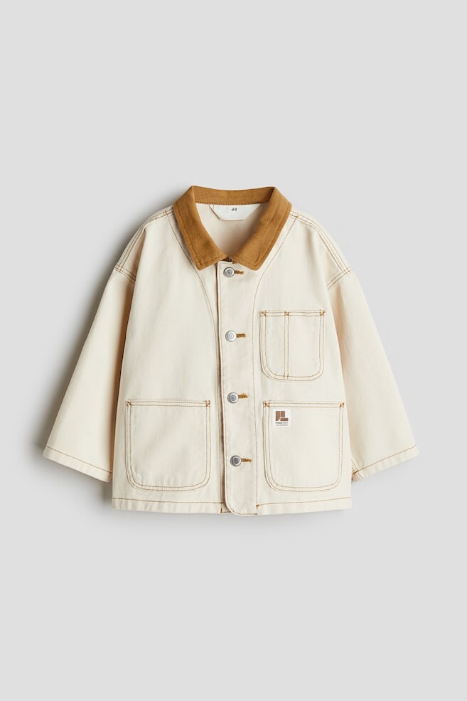 

Хлопчатобумажная саржевая куртка H&M, бежевый