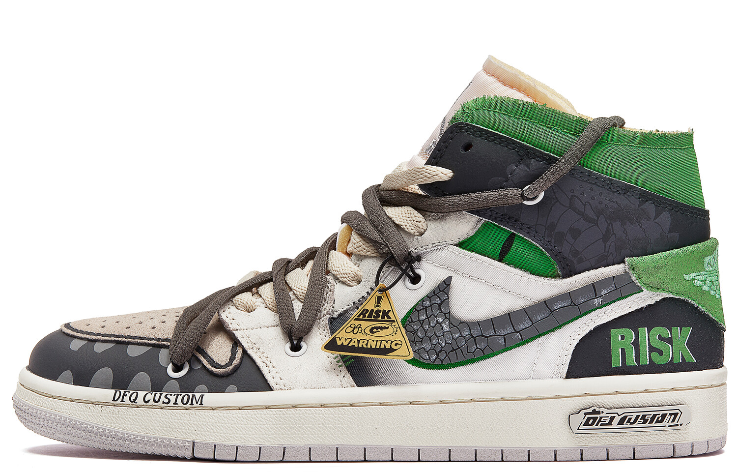 

Кроссовки Jordan 1 Mid SE Craft Inside Out White Grey GS, черный