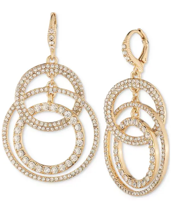 

Серьги-Подвески с кристаллами паве в форме орбиты Givenchy, gold