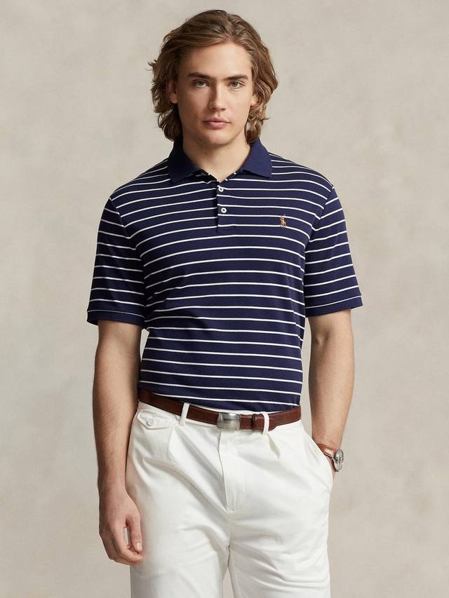

Свободная поло из мягкого хлопка Ralph Lauren, Refined Navy/White
