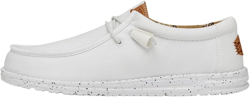 

Мужские слипоны HEYDUDE Wally из стирного канваса, удобные и легкие, белый