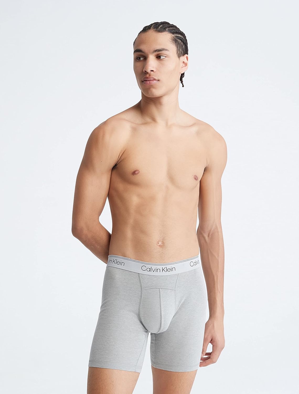 Комплект из двух трусов-боксеров Calvin Klein Men Athletic Active - эксклюзивно на Amazon, Midnight, Athletic Grey Heather — фото 2
