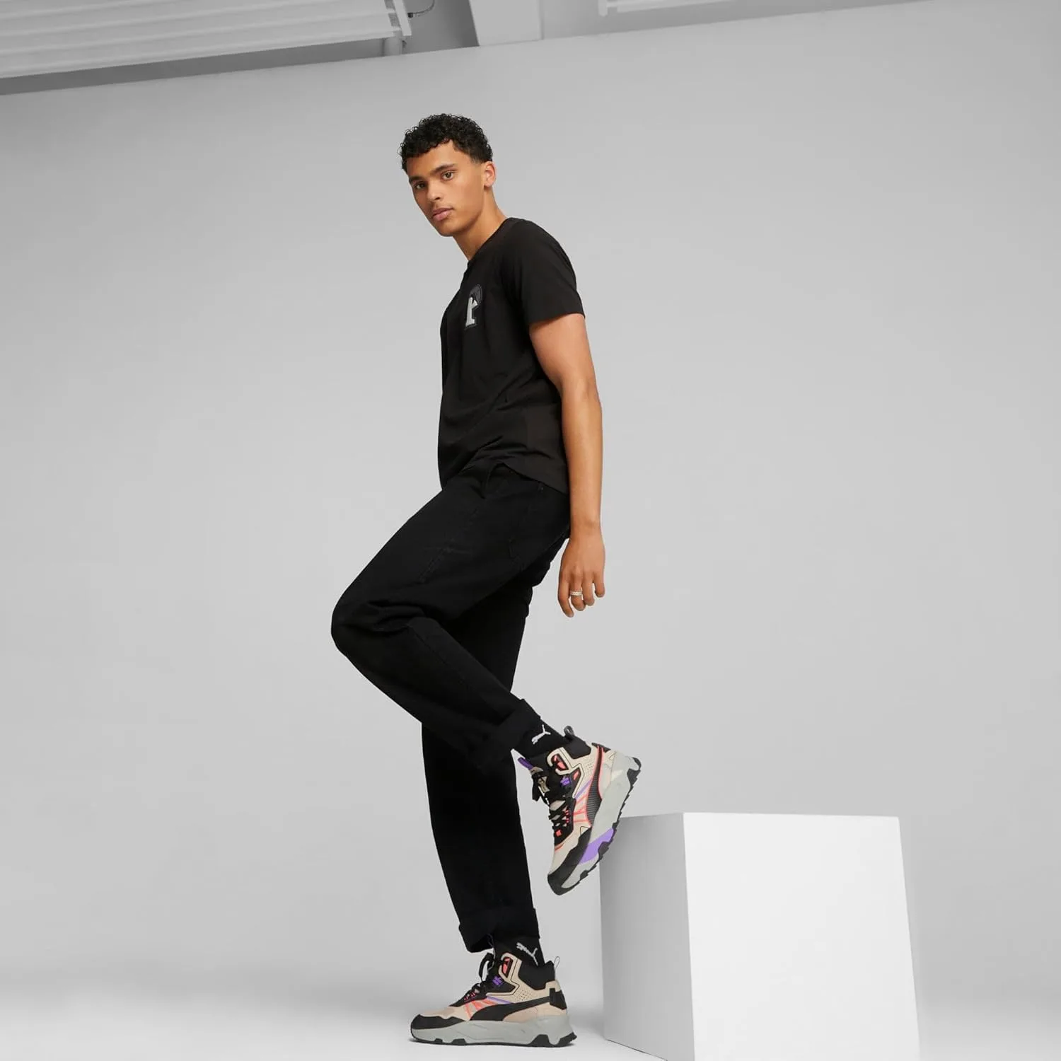 Унисекс кроссовки для легкой атлетики PUMA Trinity Mid Hybrid, черный — фото 2
