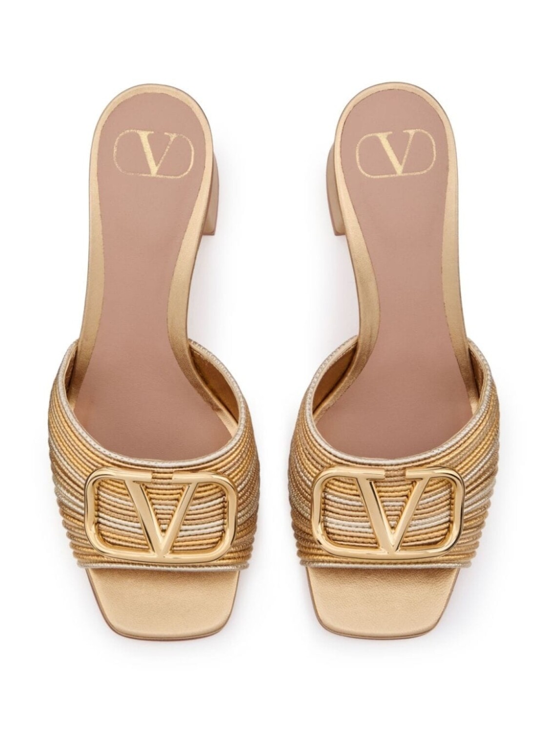 Сандалии с логотипом VLogo Signature Valentino Garavani, золотистый — фото 4
