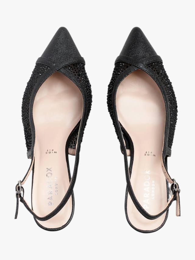 Fascinate Wide Fit туфли-лодочки с сетчатыми деталями Paradox London, Black — фото 3
