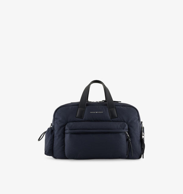 

Сумка-Холщовая из нейлона с логотипом и жаккардовым узором Emporio Armani, синий