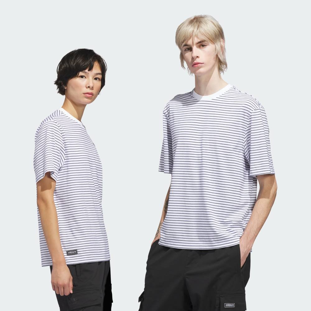 Футболка с коротким рукавом для скейтбординга, окрашенная пряжей. Adidas, white
