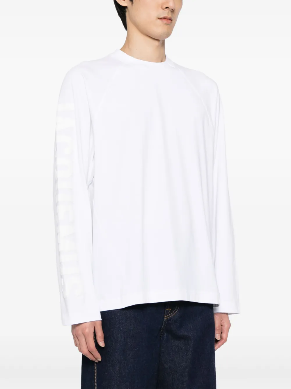 Топ Le T-shirt Typo с длинными рукавами JACQUEMUS, белый — фото 3