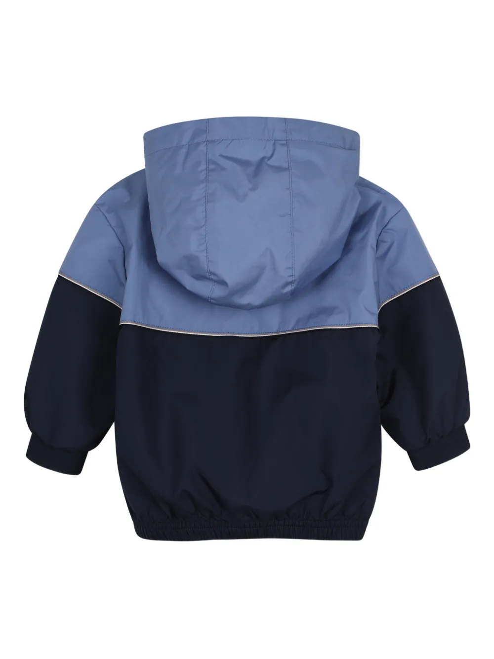 Пальто в стиле колор-блок с капюшоном BOSS Kidswear, синий — фото 2