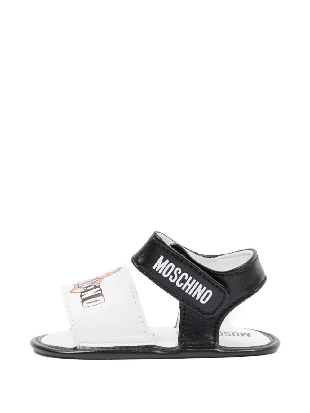 Сандалии с ремешком "Тедди" Moschino Kids, белый — фото 3